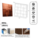 Revestimento Inox Bronze 30x30 Autocolante 3mm · Alumínio