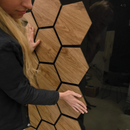 Revestimento Acústico Artesanal Cerejeira 18mm · Poliuretano com MDF