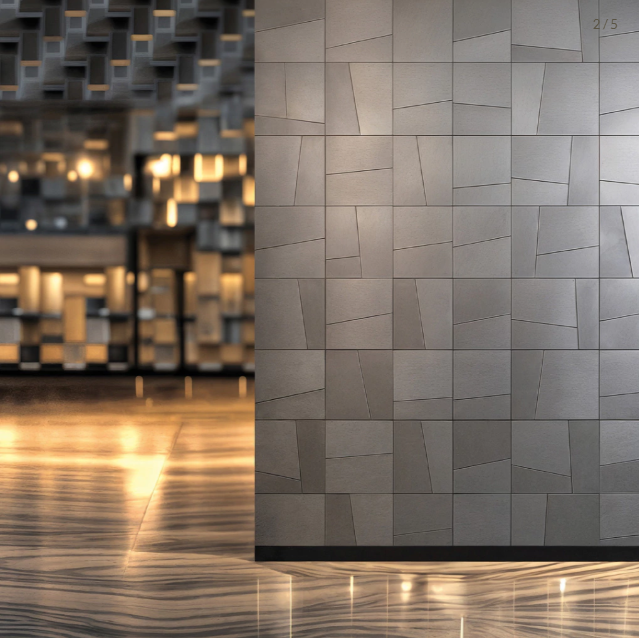 Revestimento Inox Silver 30x30 Autocolante 3mm · Alumínio