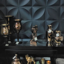 Placa 3D Mini Primaveira autoadesiva 25x25CM Revestimento Decorativo para parede.