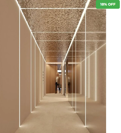 Revestimento Efeito Metálico Martelado Prata Interno 2,90m x 1,22m