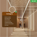 Revestimento Efeito Metálico Martelado Prata Interno 2,90m x 1,22m