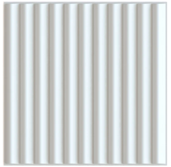 Placa 3D Ripada Autoadesiva - 50x50CM Revestimento decorativo de parede.