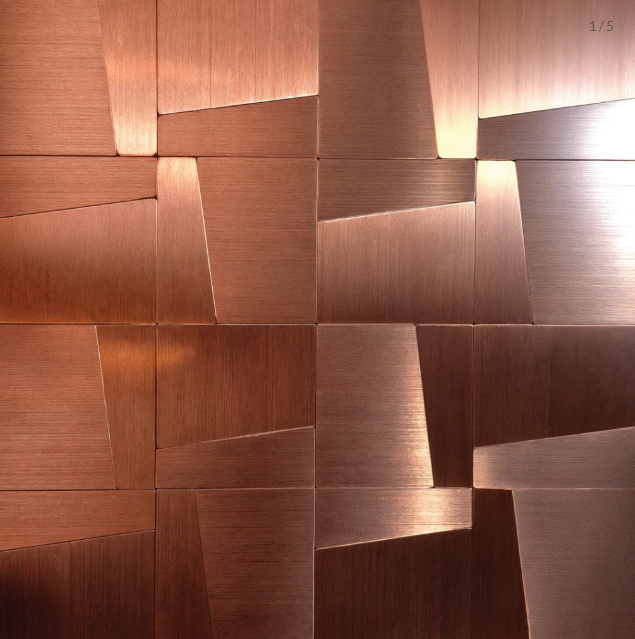 Revestimento Inox Bronze 30x30 Autocolante 3mm · Alumínio