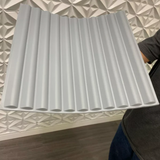 Placa 3D Ripada Autoadesiva - 50x50CM Revestimento decorativo de parede.