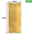 Revestimento Efeito Metálico Espelhado Dourado Interno 2,90m x 1,22m