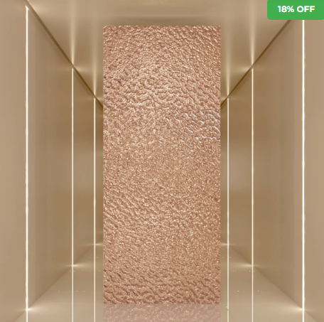 Revestimento Efeito Metálico Martelado Bronze Interno 2,90m x 1,22m