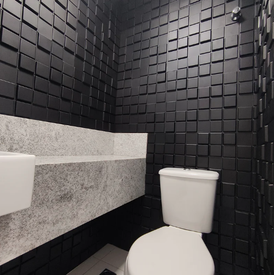 Placa 3D Pixel Autoadesiva - 50x50 Revestimento decorativo de parede.