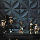 Placa 3D Mini Primaveira autoadesiva 50x50CM Revestimento Decorativo para parede.