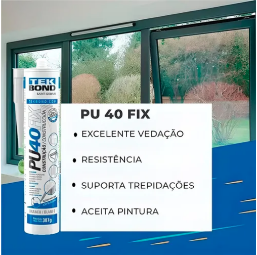 Cola Fixa Adesivo  Pu 40 Kit 3 + Aplicador