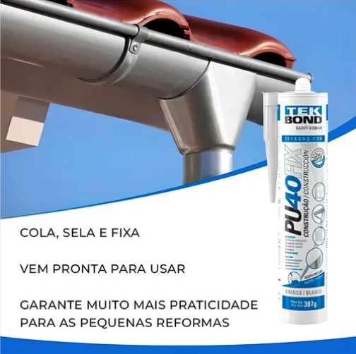 Cola Fixa Adesivo  Pu 40 Kit 3 + Aplicador