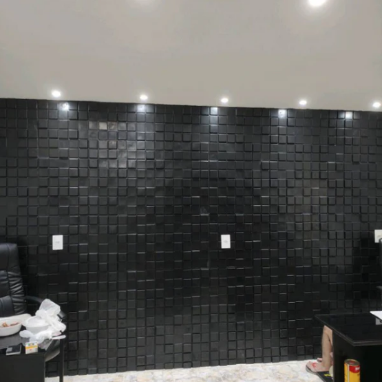 Placa 3D Pixel Autoadesiva - 50x50 Revestimento decorativo de parede.