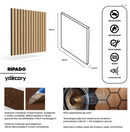 Revestimento Rípado Weib 24mm · Fibra Sintética com Película 3D de Alta Definição
