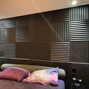 Placa 3D Ripada Autoadesiva - 50x50CM Revestimento decorativo de parede.