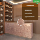 Revestimento Efeito Metálico Martelado Bronze Interno 2,90m x 1,22m