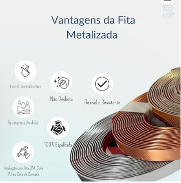 5 Metros Fita Parede Revestimento Marmore Interno Impermeavel Placas Paineis Decorativa Metalizada 3d (Dourado)