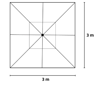 Ombrelone Guarda Sol Gold Led Alumínio 3,0 x 3,0 C/ Base em 100 L