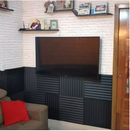 Placa 3D Ripada Autoadesiva - 50x50CM Revestimento decorativo de parede.