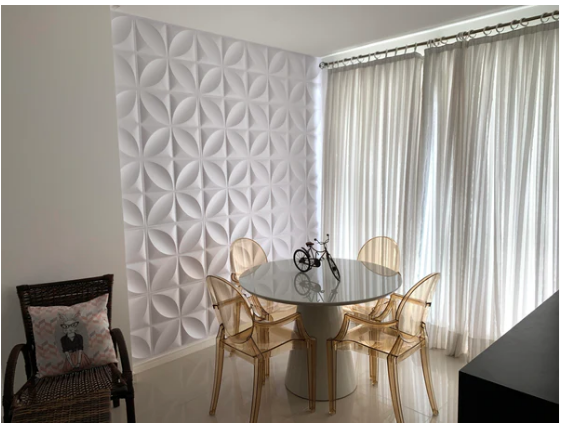 Placa 3D Mini Primaveira autoadesiva 50x50CM Revestimento Decorativo para parede.