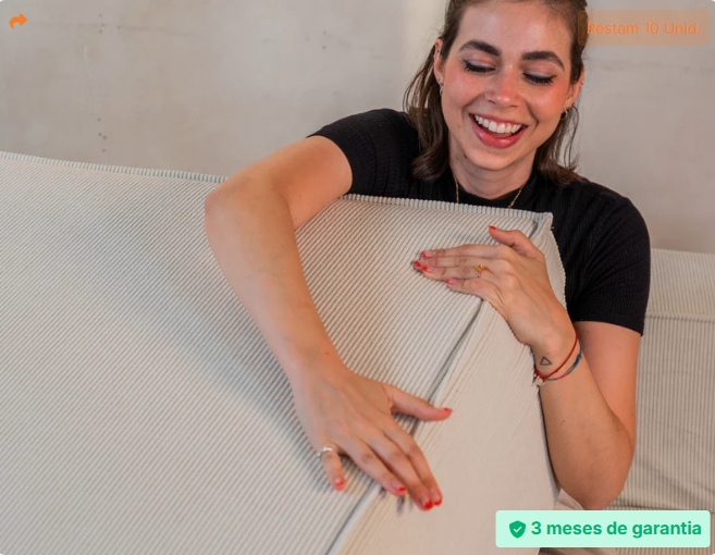 Sofá Modular Pelion 3 Lugares com 1 Chaise - Sofá na caixa