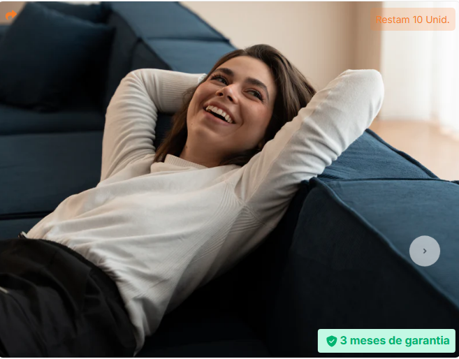 Sofá Modular Pelion 3 Lugares com 1 Chaise - Sofá na caixa