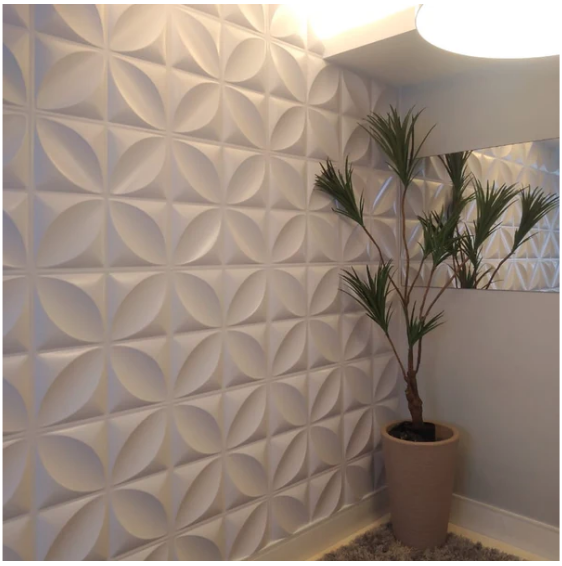 Placa 3D Mini Primaveira autoadesiva 50x50CM Revestimento Decorativo para parede.