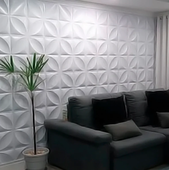 Placa 3D Mini Primaveira autoadesiva 25x25CM Revestimento Decorativo para parede.