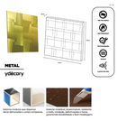 Revestimento Inox Gold 30x30 Autocolante 3mm · Alumínio