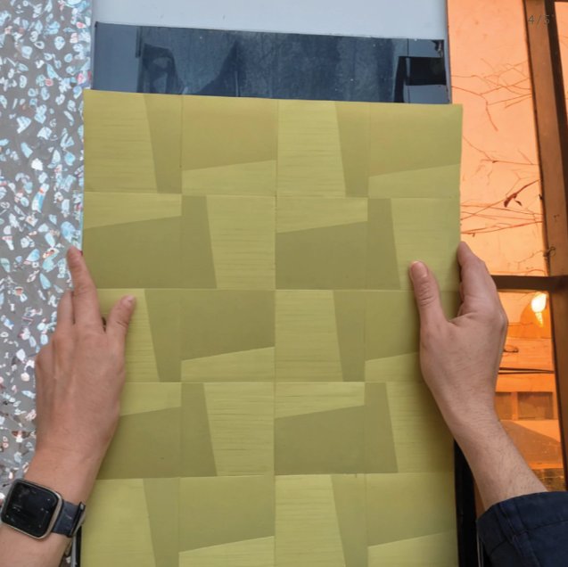 Revestimento Inox Gold 30x30 Autocolante 3mm · Alumínio